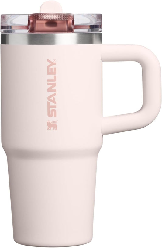 STANLEY Quencher ProTour Tumbler - Leakproof 14 oz with Built-In Straw & Handle | Insulated BPA-Free Rose Quartz