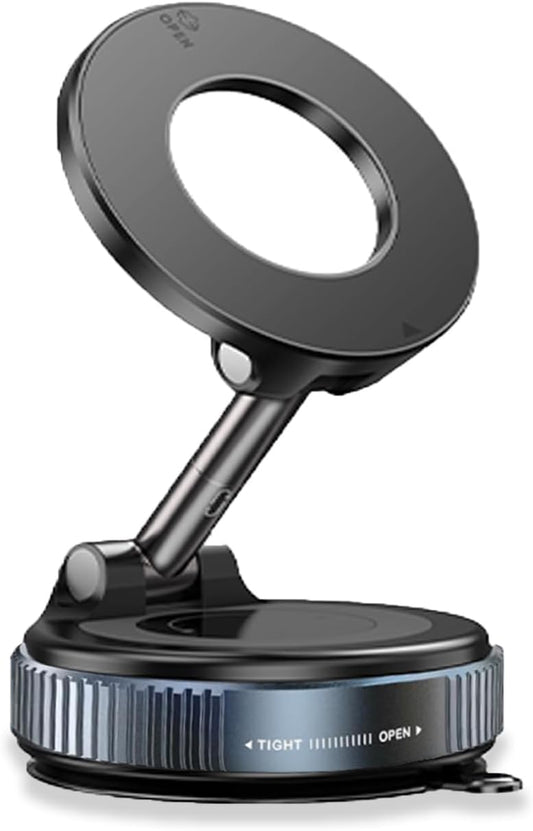 AntoFlash 360 Vacuum Magnetic Car Phone Holder for Your Car, Adjustable Car Phone Mount, Foldable Car Mount