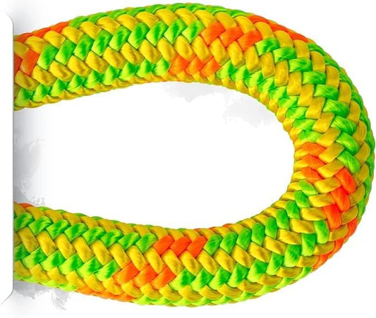 Pelican Rope Arborist Rope 11.8mm x 120Ft, USA Made High-Strength 24-Strands Static Climbing Rope - 7,000 lb Strength for Tree Climbing, Pulling, Outdoors & Swing - Yellow, Plain End