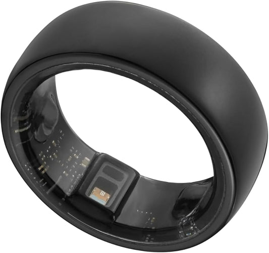 Smart Ring, Activity Trackers, Sleep Ring, Fitness Tracking, Stress Tracker, Heart Rate, Meditation, Temperature, Respiratory, No App Subscription, Women, Men, iOS, Android (Black, 9)