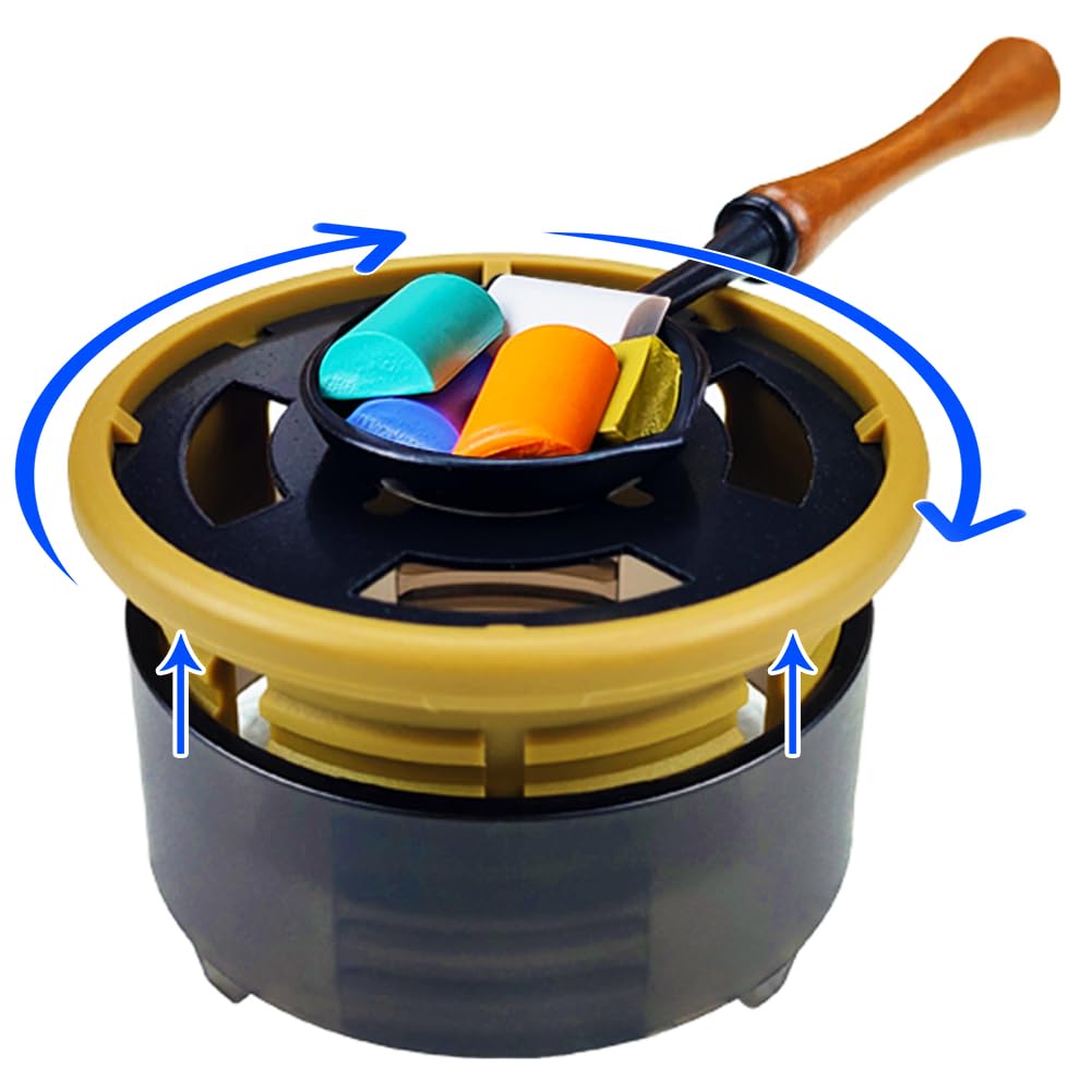 WAYUTO Adjustable Wax Seal Kit Wax Seal Furnace and Spoon Wax Seal Warmer and Spoon Kit Wax Seal Spoon Holder Wax Seal Tools for Sealing Projects