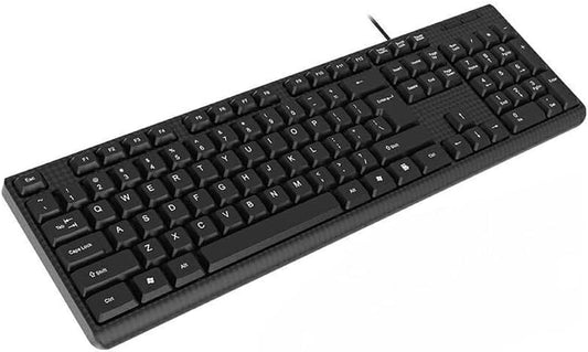 Yadojingcn 104 Wired Keyboard, Keys Wired Keyboard with Numeric Keypad, LED Indicators, Ergonomic, Comfortable Play