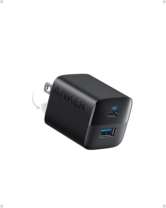 Anker 33W 2 17/16 USB C Charger Block, Port Compact Charger with Foldable Plug for iPhone Series, Galaxy, and More