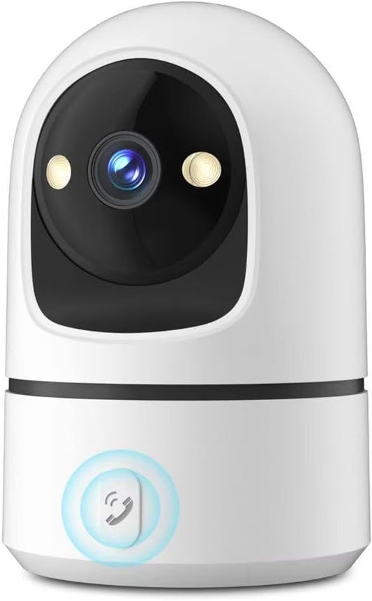 Apone 2.4Ghz 360 WiFi Security Camera Indoor, Baby Monitor Pet Camera for Home Security, One-Touch Call, Smart Motion