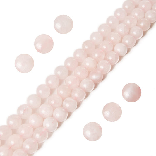 100pcs 8mm Rose Quartz Beads Natural Gemstone Beads Round Loose Beads for Jewelry Making