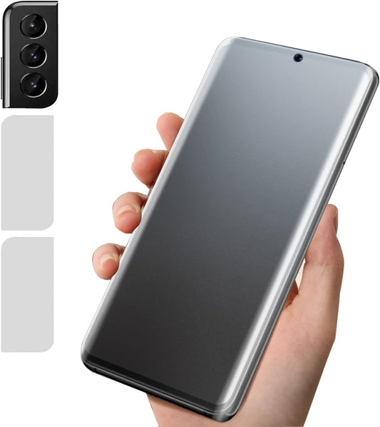 BYIUIHS 2-Pack S22 (2+2) (4 Screen Protector for Samsung Galaxy Ultra - Matte Finish + Clear Camera Lens Protectors