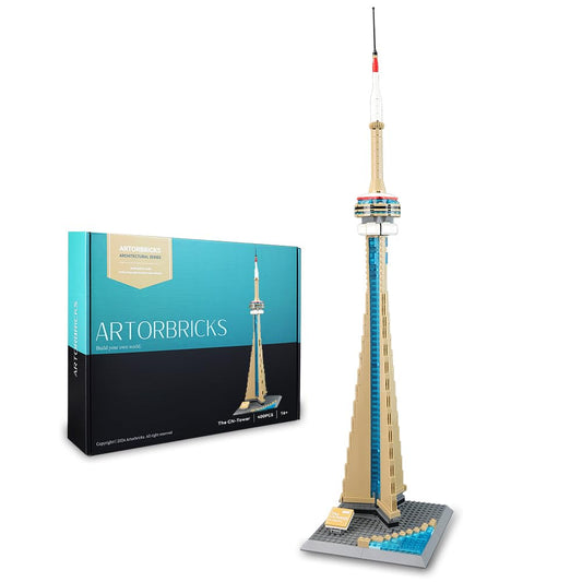 ArtorBricks CN Tower Model Building Kit – 400-Piece Premium Architectural Set, Compatible with Major Brands, Detailed Landmark Replica for Collectors & Hobbyists (28” Tall, 6.9” Base)