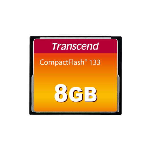 Transcend CF133 8GB, 30MB/s, MLC 4 TS8GCF133 CompactFlash Memory Card Up to DSLRs Camera Card, NAND Flash, ECC, Support