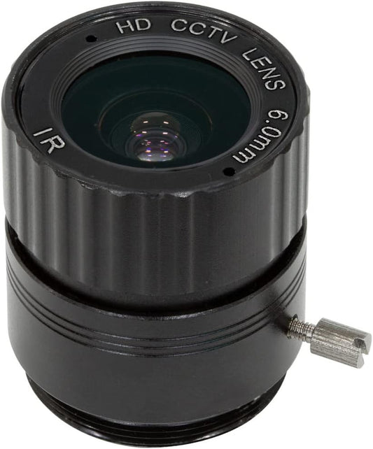 Arducam 6mm Lens for Raspberry Pi HQ Camera, Wide Angle CS-Mount Lens, Focal Length with Manual Focus