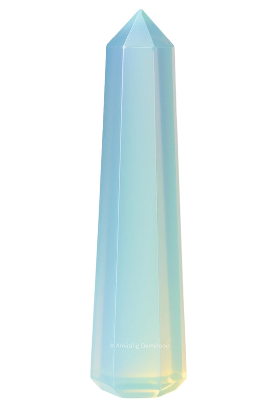 Amazing Gemstone Opalite Crystal Towers ~ Natural Healing Crystal Point Obelisk for Reiki Healing and Crystal Grid (2" to 3" INCH)