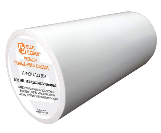 AJ Sign World Best 11" Ultra-Thin Permanent Double-Sided Tape for Arts, Crafts, Die Cutting, Photography, Scrapbooking, Tear-by-Hand, Documents, All Purpose (11-Inch by 55 Yards)
