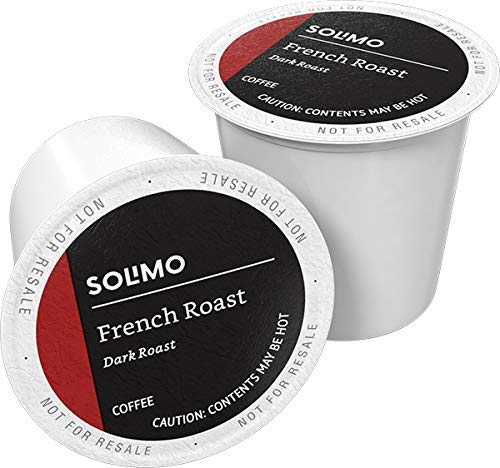 Solimo Dark Roast Coffee Pods - French Roast for Keurig 2.0 Brewers | 24 Count Pack