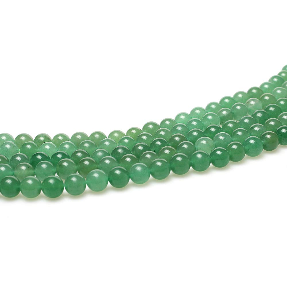 MJDCB Natural Stone Beads Green Aventurine Round Loose Beads for Jewelry Making DIY Bracelet Necklace (8mm)