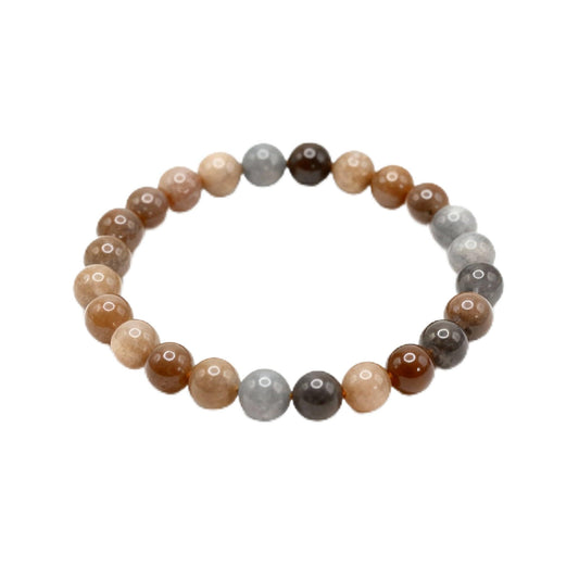 The Vida Handmade AAA+ Quality Crystal Stretch Elastic Bracelet - Nature Gemstone - Jewelry Gift - Holiday Gift - For Women & Men (Black Moonstone)