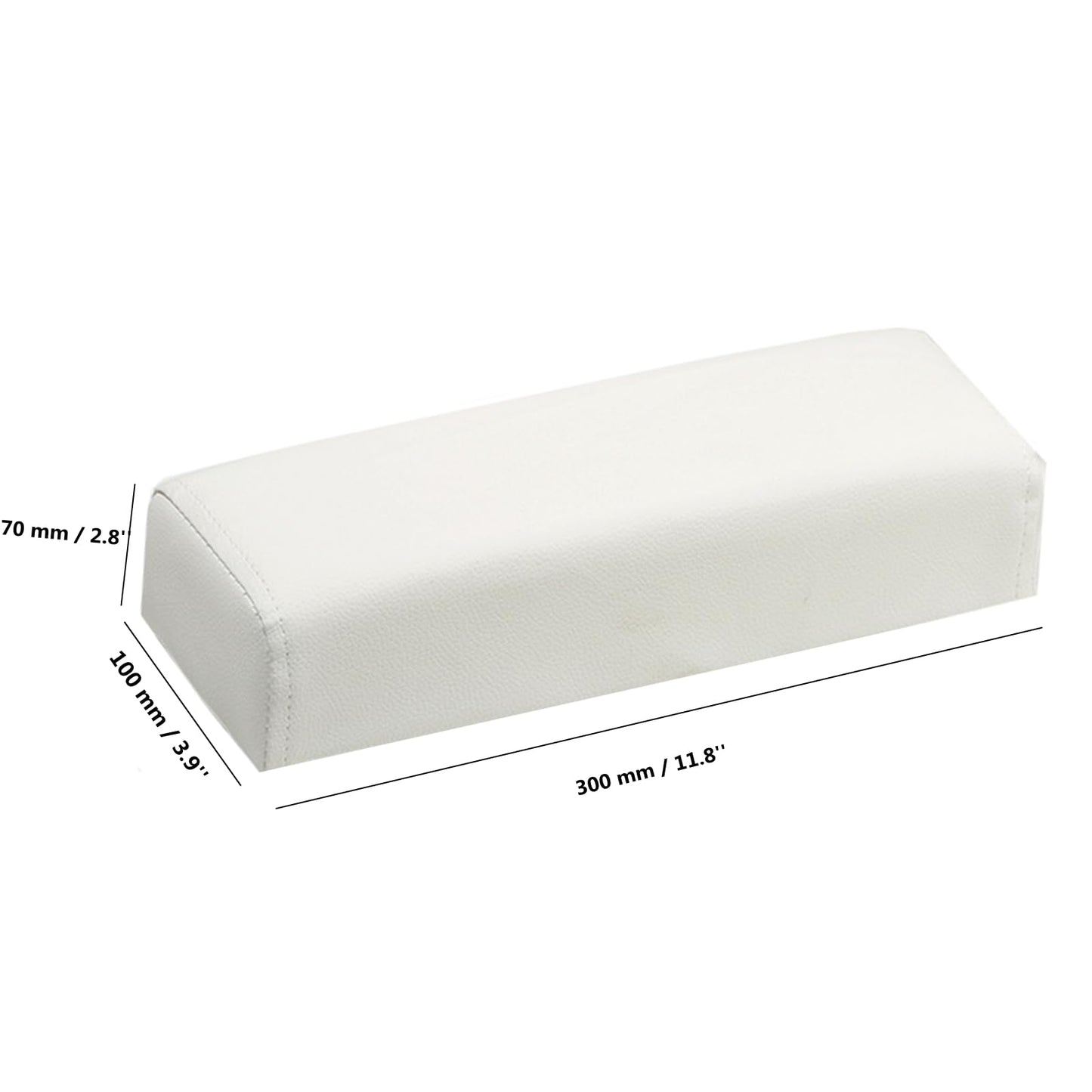 TANG SONG Rectangle Sponge Manicure Hand Rest Pillow Nail Stand Hand Holder Nail Table Manicure Armrest Cushion (White)
