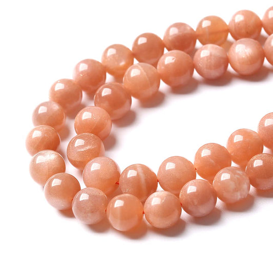 10MM 36PCS AAA Natural Sunstone Gemstone Beads Round Loose Beads for Jewelry Making Crystal Energy Stone Healing Power DIY Bracelet Necklace 15"(Sunstone Beads, 10mm)