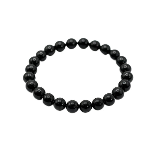 The Vida Handmade AAA+ Quality Crystal Stretch Elastic Bracelet - Nature Gemstone - Jewelry Gift - Holiday Gift - For Women & Men (Black Tourmaline)