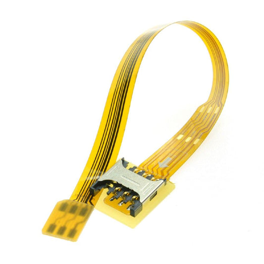 cablecc 10cm Micro SIM Card to Nano SIM Kit Male to Female Extension Soft Flat FPC Cable Extender