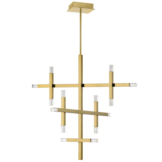 Dainolite Francesca Chandelier 14-Light Aged Brass Metal FCS-3656C-AGB 42 Total Watts