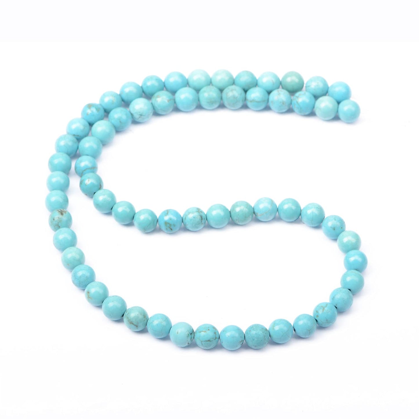 AD Beads Natural Gemstone Round Loose Beads 15" for Bracelet Necklace Earrings Jwelery Making Crafts DIY (4mm, Blue Turquoise)