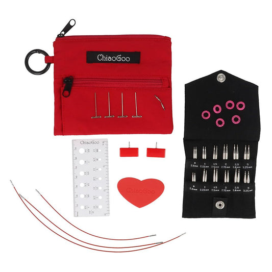ChiaoGoo Twist Shorties Set, 2" & 3" (5 & 8 cm) [M], US 0-3 (2-3.25mm)