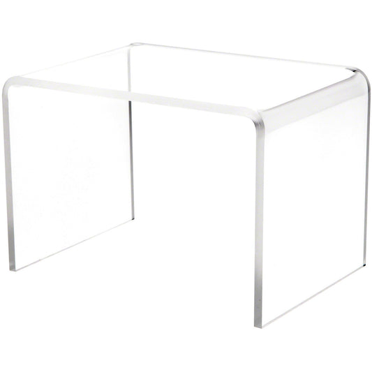 Plymor Clear Acrylic Rectangular Display Riser, 4" H x 6" W x 4" D (3/16" thick) (3 Pack)