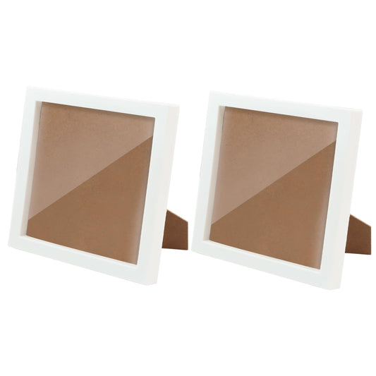 antor 2 Pack 6x6 Display Frames for Diamond Painting, Square Tabletop Stand Picture Frames for Diamond Art Projects and Completed DIY Artwork