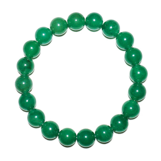 10mm Green Aventurine Bracelet for Women Men | Natural Luck Prosperity Stone Beads - Handmade Heart Chakra Crystal Jewelry for Abundance Meditation | Beading Tool Kit - Fits for 7-8" Large Wrist