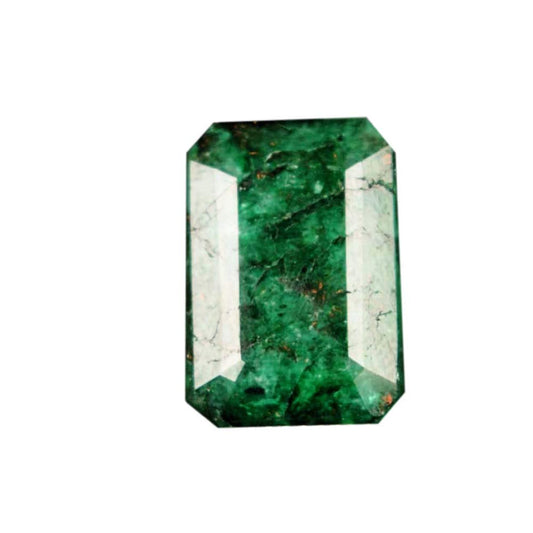 GEMHUB Loose Gemstones For Jewelry Making 5.80 Carat Emerald Cut Natural Green Emerald Natural Gemstones for Jewelry Pendants