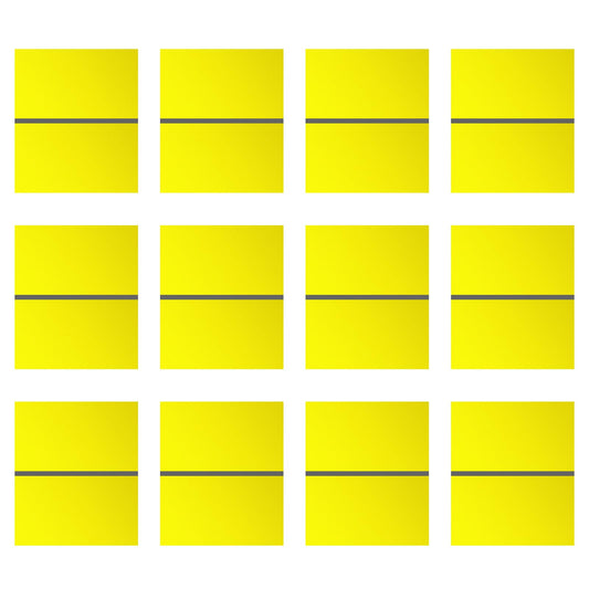 Frddiud Laser Engraving Blank ABS Double Color Plastic Sheet, 11.8x6.49x0.05 inch Materials Double Color Plastic Sheet for Interior Signs, Badges, DIY Carving Pack of 12 (Yellow)