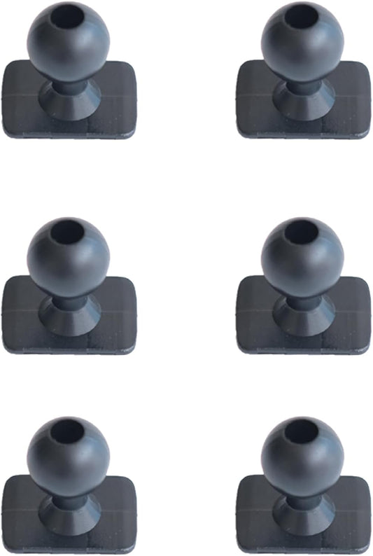 AbeeyGeomarn 6 Pack 27mm 20mm 17mm Universal Ball Head Mount, ABS Plastic Phone Holder Connector, Black, x Base