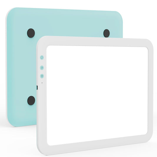 TOHETO A4 Rechargeable Led Super Bright Light Pad Powered by 3500mAh Lithium Battery for Weeding Vinyl Tool, Portable Wireless Light Board/Box for Tracing, Diamond Painting, Sketching & Drawing