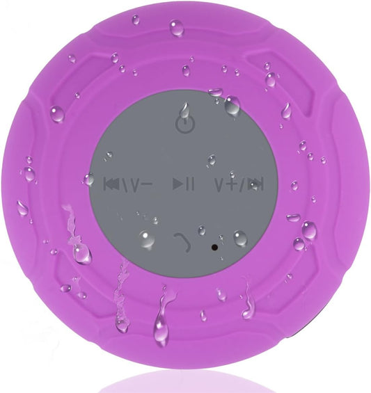 Annlend Mic,4hrs Bluetooth Shower Speaker Waterproof Wireless Mini Small Cute Portable Water Resistant Bathroom Speaker
