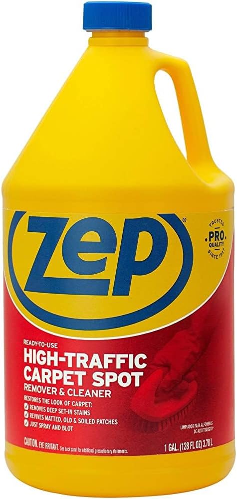 Zep High Traffic Carpet Cleaner - Deep Stain Removal Formula - 1 Gallon for Revitalizing Carpets
