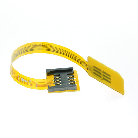 cablecc 10cm GSM CDMA Standard UIM SIM Card Kit Male to Female Extension Soft Flat FPC Cable Extender