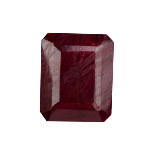 15.00 Carat. Egl Certified Red Ruby Emerald Shape Loose Gemstone - Natural Gem for Jewelry Making Uses AQ-727