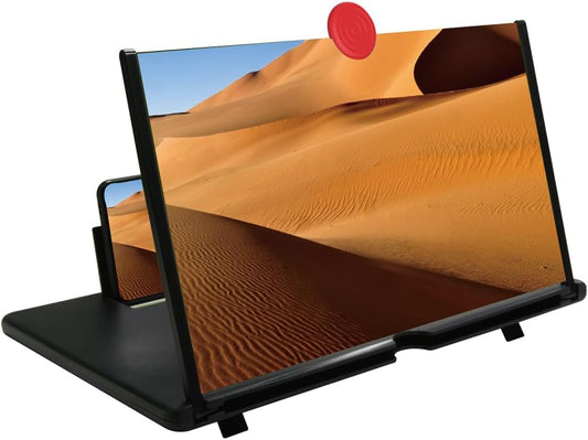 Boolian 3D HD Screen Magnifier Amplifier Projector Screen for Movies, Videos,and Gaming. Foldable Mobile Phone Holder