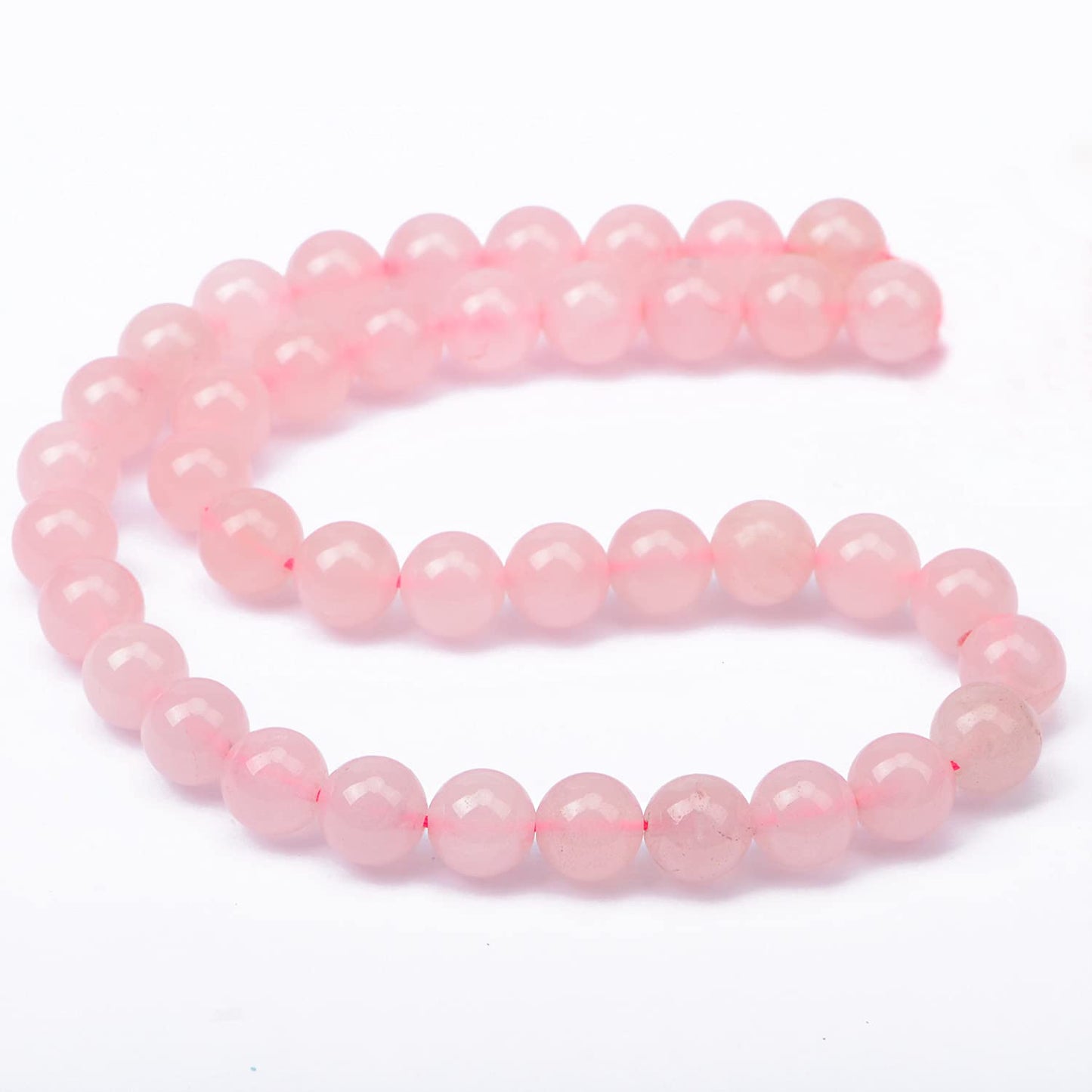 AD Beads Natural Gemstone Round Loose Beads 15" for Bracelet Necklace Earrings Jwelery Making Crafts DIY (10mm, Rose Quartz)