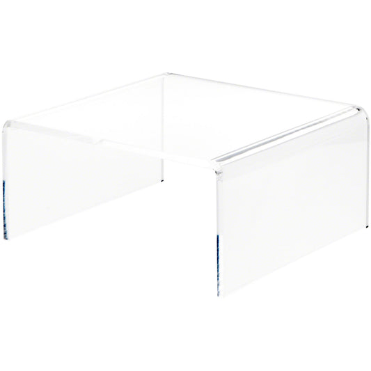 Plymor Clear Acrylic Short Square Display Riser, 6" H x 12" W x 12" D (3/8" thick)