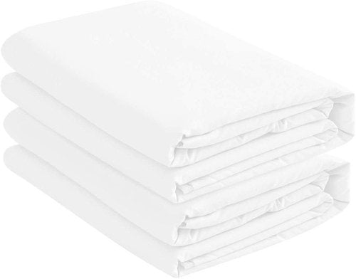 Microfiber 2-Pack 1800 Ultra Soft and Comfy Fitted Bottom Bed Sheets - 39" x 75" Great for Kids, Guest, Dorm, Camp, Twin Beds (Twin, White)