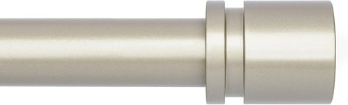 Byondeth Adjustable Curtain Rod - 16 to 200 Inches, 1 Inch Diameter, Brushed Nickel Finish