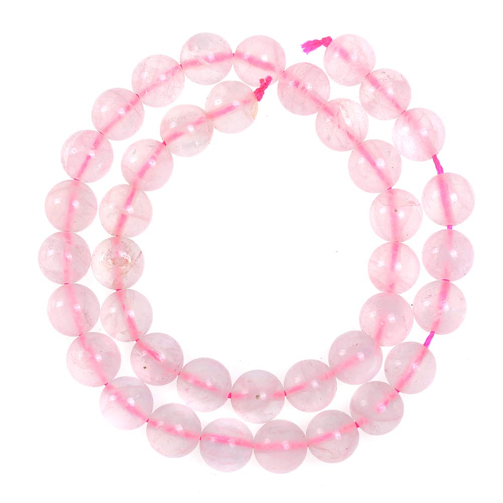 Natural Stone Beads 12mm Rose Quartz Gemstone Round Loose Beads Crystal Energy Stone Healing Power for Jewelry Making DIY,1 Strand 15"