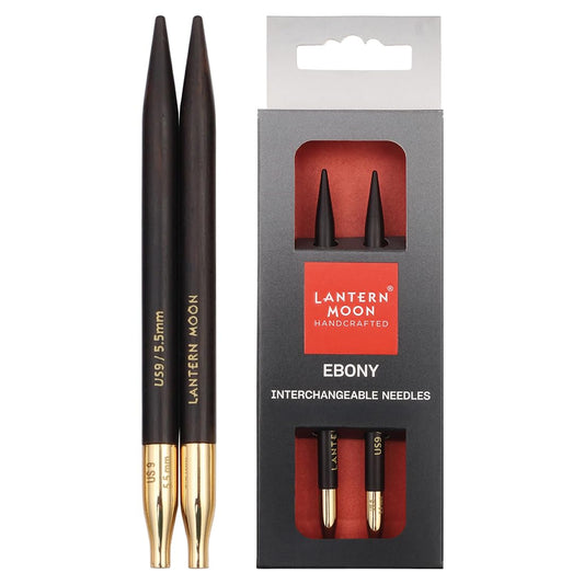 Lantern Moon Ebony Wood Interchangeable Circular Knitting Needles 4" (10cm) | US Size 9 (5.5mm)