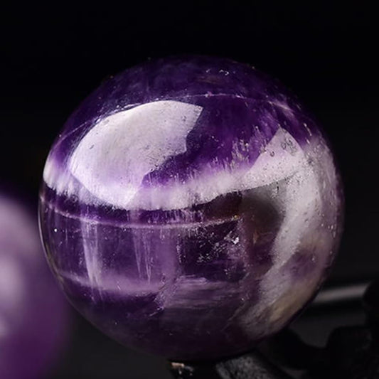 5-6cm/1.96-2.36inch Natural Amethyst Sphere Crystal Ball Hand Polished Decorative Sphere Healing Crystals Ball Healing Stone Crafts Fengshui Home Decoration Collect Gifts (50-60mm, Amethyst)