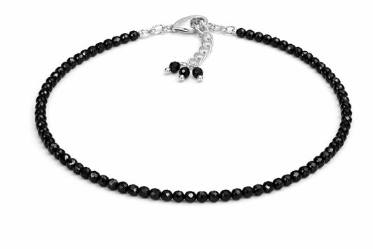 Gempires Blue Sapphire Bracelet for Women | Dainty Handmade Gemstone Beads 2.5 mm | Minimalist Stacking Bracelet | Lightweight Everyday Jewelry | September Birthstone Gift
