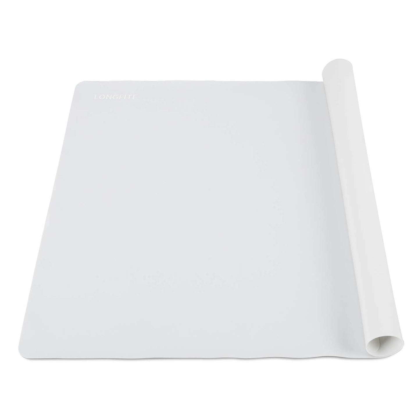 LONGFITE Silicone Baking Mat 23.6''x19.7'' Extra Large for Dough Rolling Pastry Fondant Mat Nonstick and Nonskid Heat Resistent, Countertop Protector, Dining Table Mat and Placemat (Extra Large, Gray)