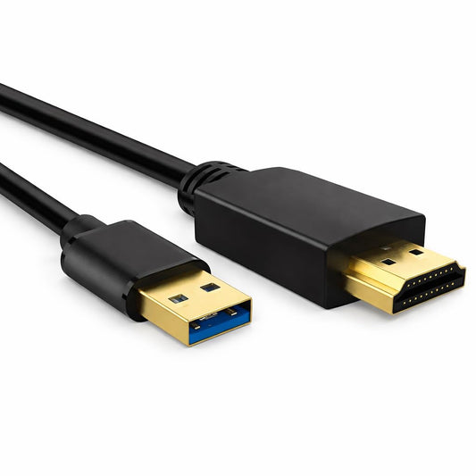 Znoogrn 2M, 6.6FT 1080P Upgraded USB to HDMI Cable USB-A to HDMI Video Adapter for Windows/Mac/iOS Long HDMI Cable
