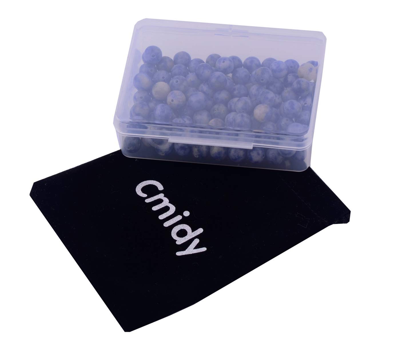 Natural Stone Beads 100pcs 6mm Blue White Sodalite Round Real Stone Beading Loose Gemstone Hole 1mm DIY Charm Smooth Beads for Bracelet Necklace Earrings Jewelry Making (Blue White Sodalite, 6mm)