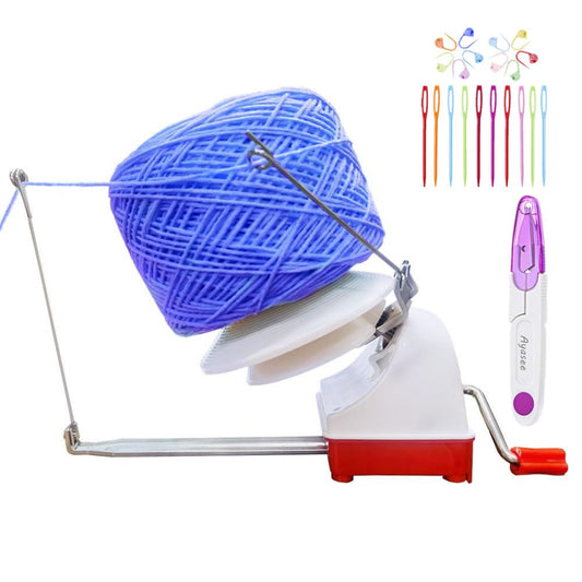 Yarn Ball Winder, Large Capacity Weaving Yarn Knitting Loom Crochet Swift Ball Winder DIY Knitting Needles Set, Hand Operated Yarn Ball Winder 10 Ounce (L22)