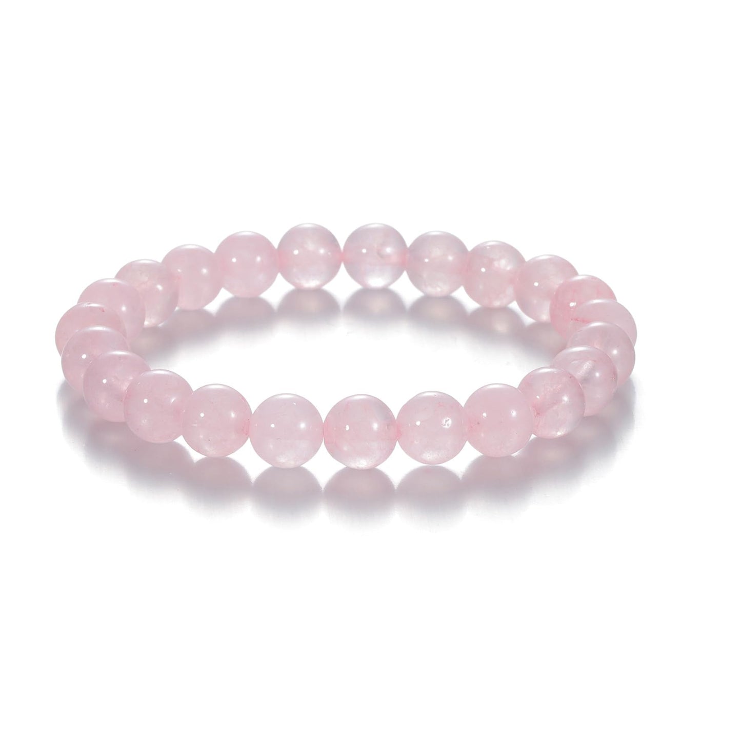 Udolfly Womens Crystal Beaded Bracelets for Women Men Protective Energy Bracelet Natural Gemstone Bead Bracelet 6mm Rose Quartz